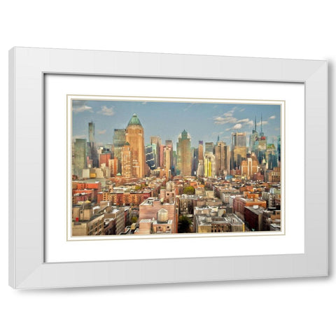 Hells Kitchen White Modern Wood Framed Art Print with Double Matting by Bolokofsky, Ronald