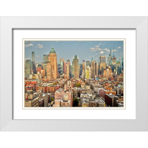 Hells Kitchen White Modern Wood Framed Art Print with Double Matting by Bolokofsky, Ronald