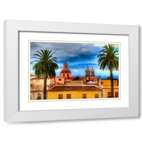 Iglesia Tenerife White Modern Wood Framed Art Print with Double Matting by Bolokofsky, Ronald