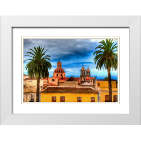 Iglesia Tenerife White Modern Wood Framed Art Print with Double Matting by Bolokofsky, Ronald