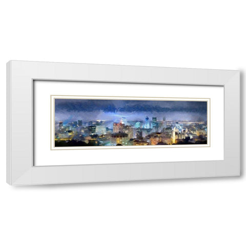 Montreal White Modern Wood Framed Art Print with Double Matting by Bolokofsky, Ronald