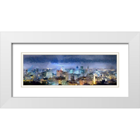 Montreal White Modern Wood Framed Art Print with Double Matting by Bolokofsky, Ronald