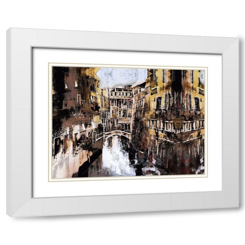 Old Venice II White Modern Wood Framed Art Print with Double Matting by Bolokofsky, Ronald