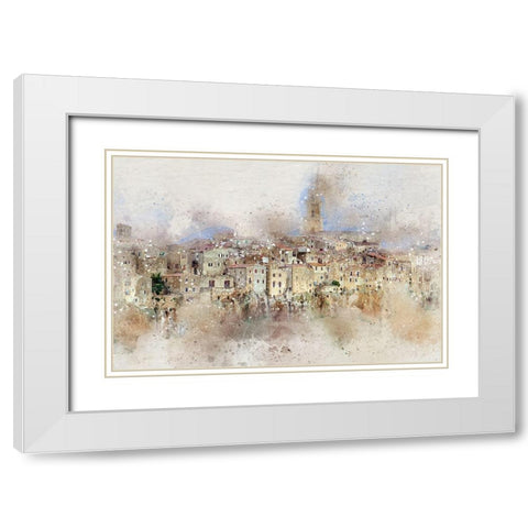 Pitigliano II White Modern Wood Framed Art Print with Double Matting by Bolokofsky, Ronald