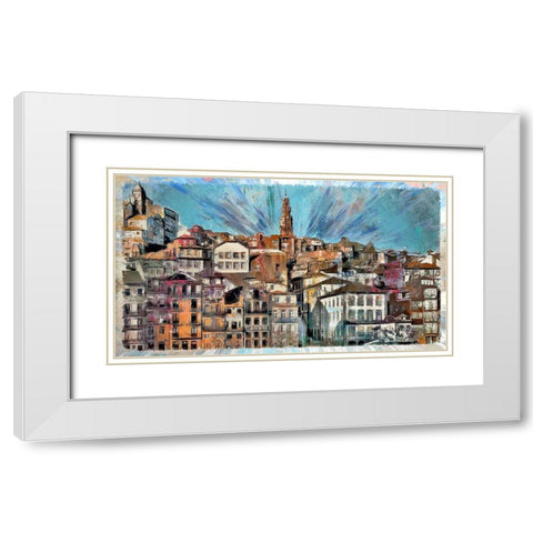 Porto White Modern Wood Framed Art Print with Double Matting by Bolokofsky, Ronald