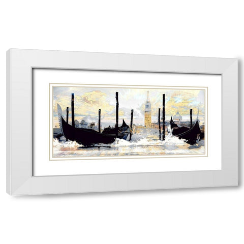 Rough Gondola Waters White Modern Wood Framed Art Print with Double Matting by Bolokofsky, Ronald