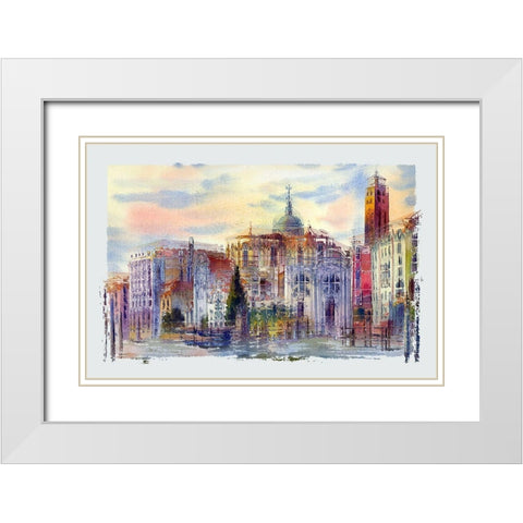 Venice Shear  White Modern Wood Framed Art Print with Double Matting by Bolokofsky, Ronald