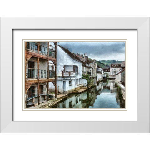 Venise I  White Modern Wood Framed Art Print with Double Matting by Bolokofsky, Ronald