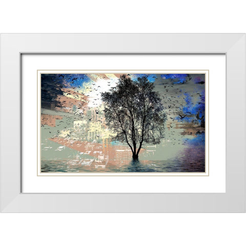 Break of Day White Modern Wood Framed Art Print with Double Matting by Bolokofsky, Ronald