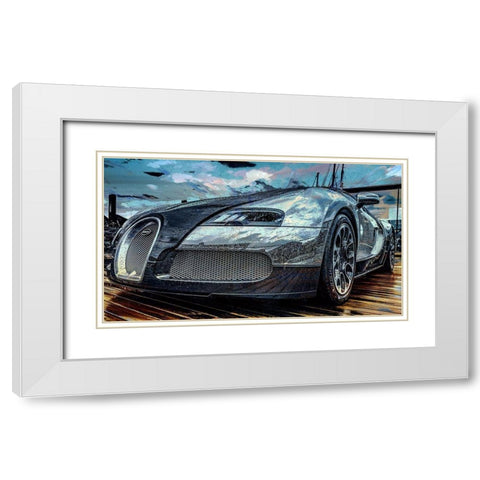 Bugatti I White Modern Wood Framed Art Print with Double Matting by Bolokofsky, Ronald
