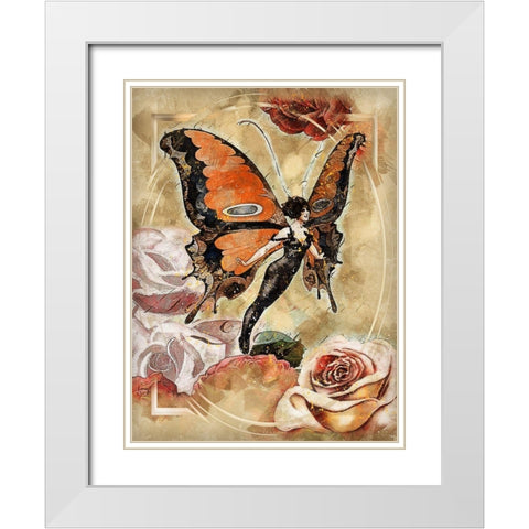 Butterflies Are Free White Modern Wood Framed Art Print with Double Matting by Bolokofsky, Ronald