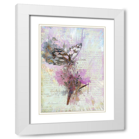 Butterfly Story White Modern Wood Framed Art Print with Double Matting by Bolokofsky, Ronald