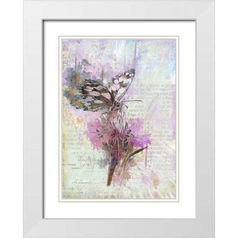 Butterfly Story White Modern Wood Framed Art Print with Double Matting by Bolokofsky, Ronald