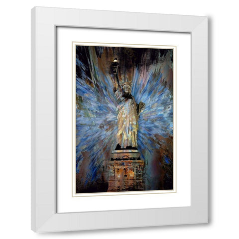 Celebrating Freedom White Modern Wood Framed Art Print with Double Matting by Bolokofsky, Ronald