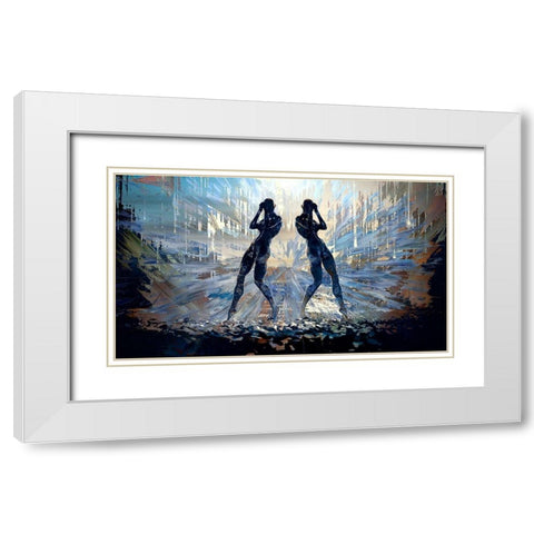 Dancing In the Rubble White Modern Wood Framed Art Print with Double Matting by Bolokofsky, Ronald