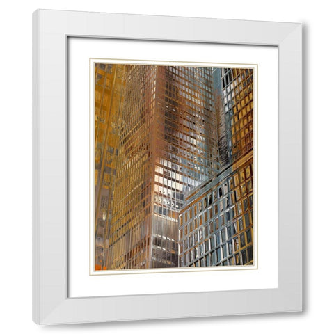 Downtown I White Modern Wood Framed Art Print with Double Matting by Bolokofsky, Ronald