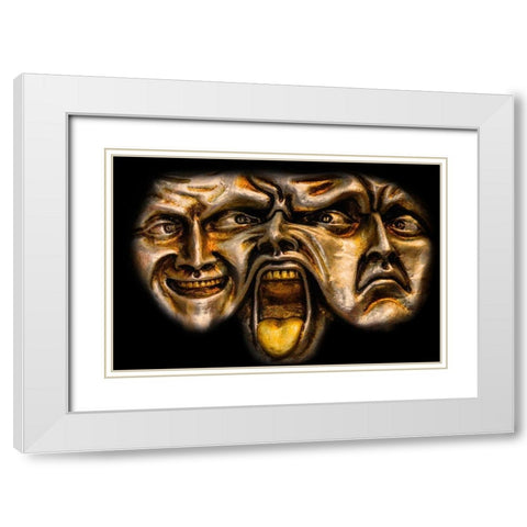 Golden Expressions White Modern Wood Framed Art Print with Double Matting by Bolokofsky, Ronald