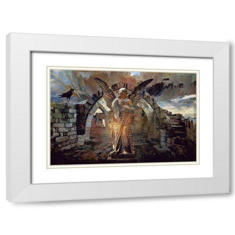 Guardian of the Gate White Modern Wood Framed Art Print with Double Matting by Bolokofsky, Ronald