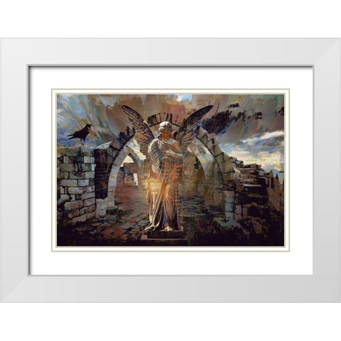Guardian of the Gate White Modern Wood Framed Art Print with Double Matting by Bolokofsky, Ronald