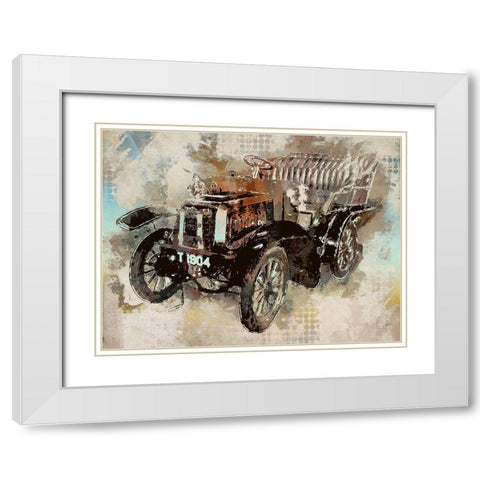 Model T Ford White Modern Wood Framed Art Print with Double Matting by Bolokofsky, Ronald