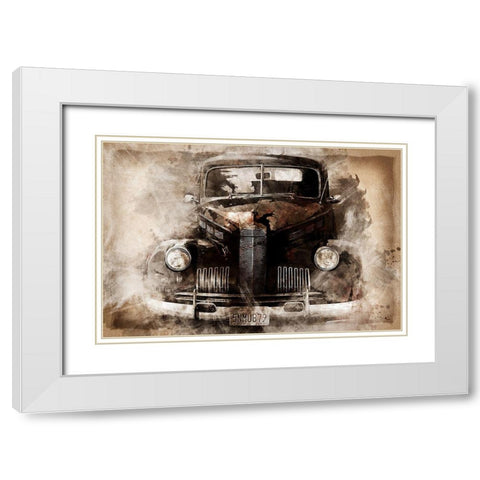 Oldtimer I White Modern Wood Framed Art Print with Double Matting by Bolokofsky, Ronald