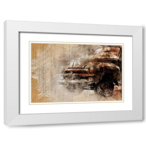 Oldtimer II White Modern Wood Framed Art Print with Double Matting by Bolokofsky, Ronald