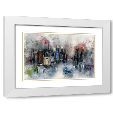 Party Time II White Modern Wood Framed Art Print with Double Matting by Bolokofsky, Ronald