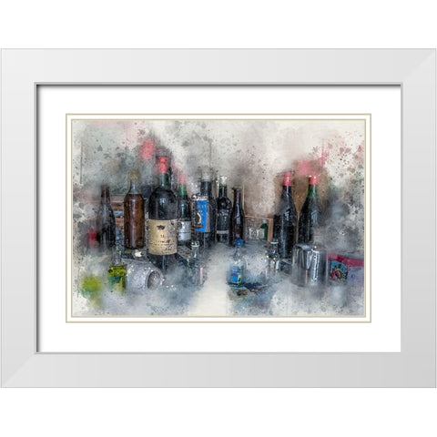 Party Time II White Modern Wood Framed Art Print with Double Matting by Bolokofsky, Ronald