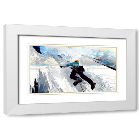 Reaching the Summit White Modern Wood Framed Art Print with Double Matting by Bolokofsky, Ronald