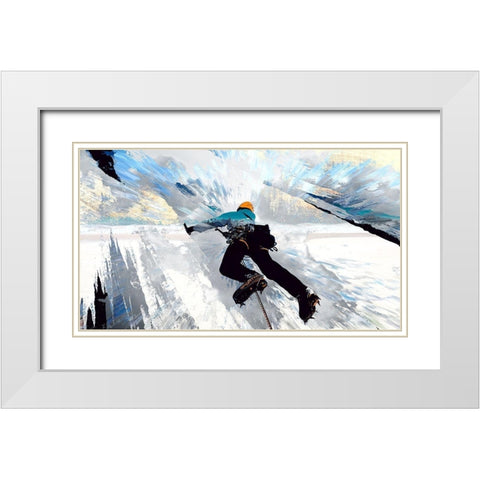 Reaching the Summit White Modern Wood Framed Art Print with Double Matting by Bolokofsky, Ronald