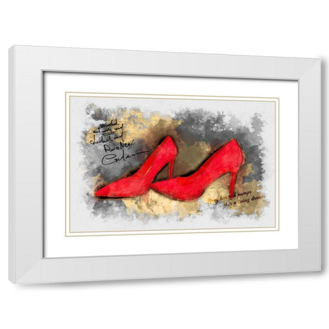 Red Pumps  White Modern Wood Framed Art Print with Double Matting by Bolokofsky, Ronald
