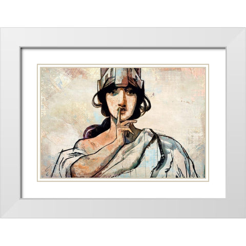 Secret Service II White Modern Wood Framed Art Print with Double Matting by Bolokofsky, Ronald