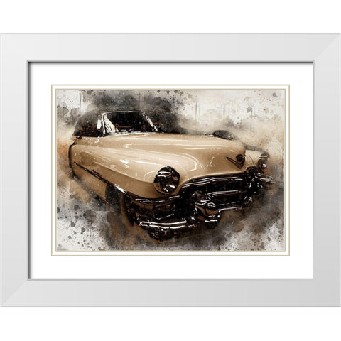 Shiny Cadillac White Modern Wood Framed Art Print with Double Matting by Bolokofsky, Ronald
