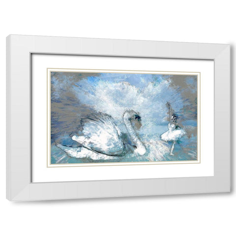 Swan Lake White Modern Wood Framed Art Print with Double Matting by Bolokofsky, Ronald