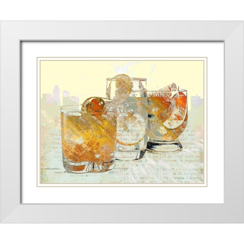 Toast of the Town I White Modern Wood Framed Art Print with Double Matting by Bolokofsky, Ronald