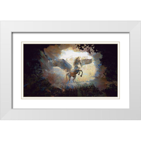 Unicorn  White Modern Wood Framed Art Print with Double Matting by Bolokofsky, Ronald
