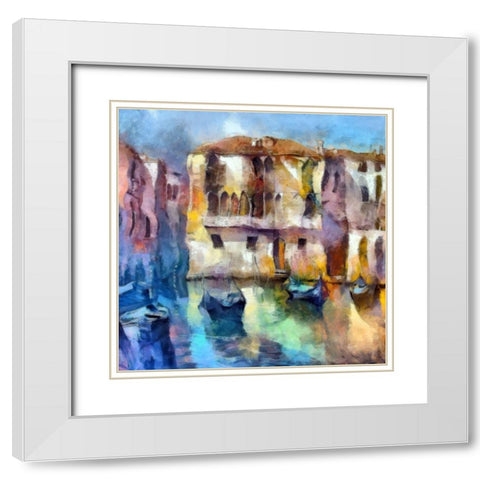 Venice Dreams White Modern Wood Framed Art Print with Double Matting by Bolokofsky, Ronald
