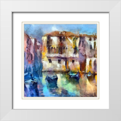 Venice Dreams White Modern Wood Framed Art Print with Double Matting by Bolokofsky, Ronald