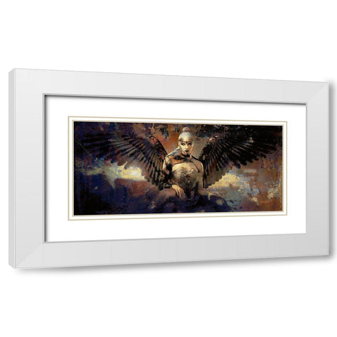 Angel In Waiting White Modern Wood Framed Art Print with Double Matting by Bolokofsky, Ronald