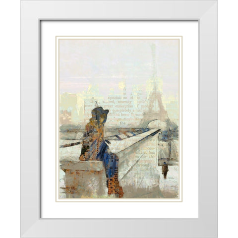 Another Sunday In Paris II White Modern Wood Framed Art Print with Double Matting by Bolokofsky, Ronald