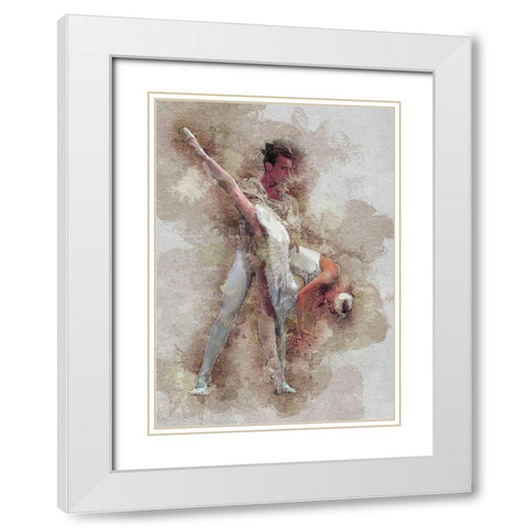 Ballet White Modern Wood Framed Art Print with Double Matting by Bolokofsky, Ronald