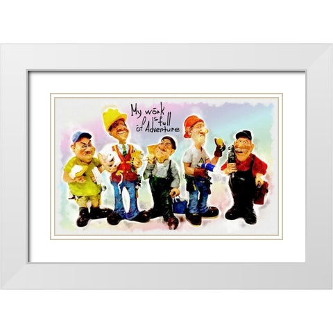 Craftsmen White Modern Wood Framed Art Print with Double Matting by Bolokofsky, Ronald