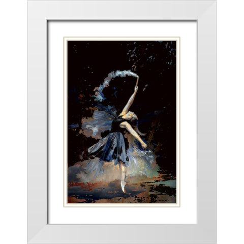 Dancing With A Flair White Modern Wood Framed Art Print with Double Matting by Bolokofsky, Ronald