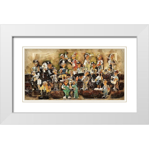 Different Walks of Life White Modern Wood Framed Art Print with Double Matting by Bolokofsky, Ronald