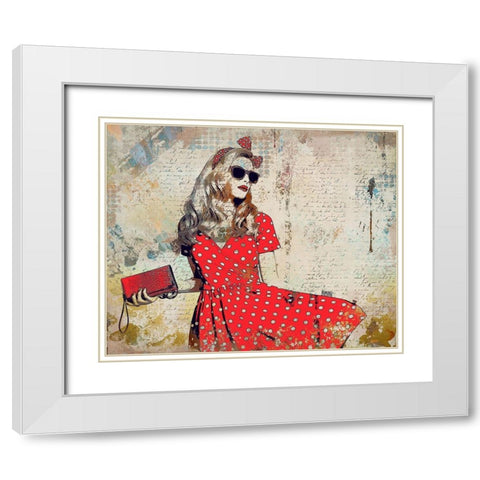 Fashionista V White Modern Wood Framed Art Print with Double Matting by Bolokofsky, Ronald