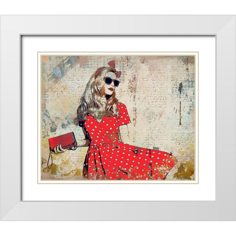 Fashionista V White Modern Wood Framed Art Print with Double Matting by Bolokofsky, Ronald