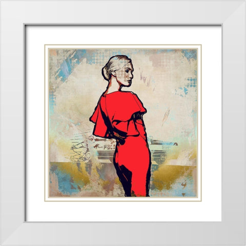 Fashionista VI White Modern Wood Framed Art Print with Double Matting by Bolokofsky, Ronald