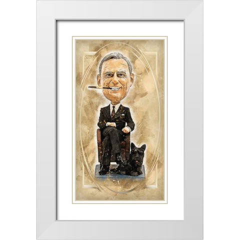 FDR White Modern Wood Framed Art Print with Double Matting by Bolokofsky, Ronald