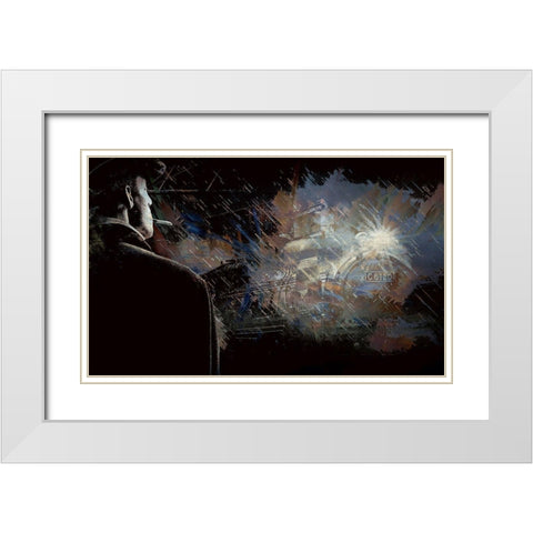 Late Arrival White Modern Wood Framed Art Print with Double Matting by Bolokofsky, Ronald