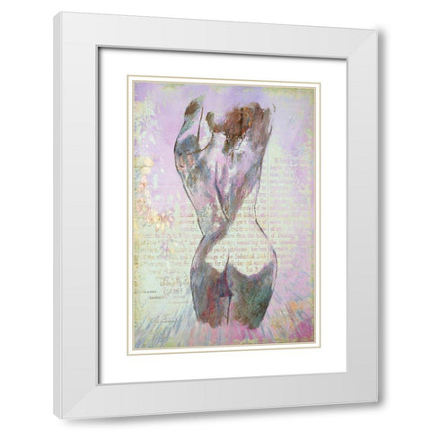 Lavender Beauty White Modern Wood Framed Art Print with Double Matting by Bolokofsky, Ronald